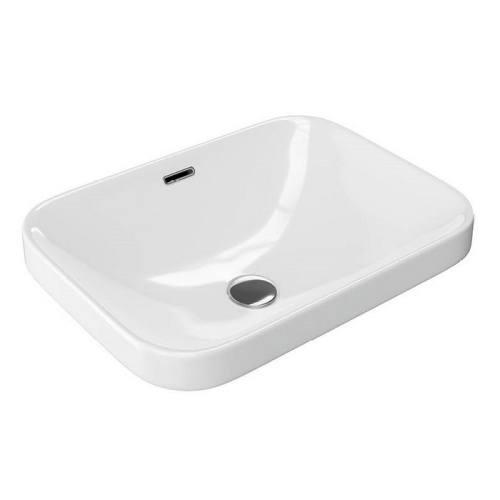 Раковина Excellent Hasko 57 см CEAC.3718.570.WH полувстраиваемая цвет белый глянцевый