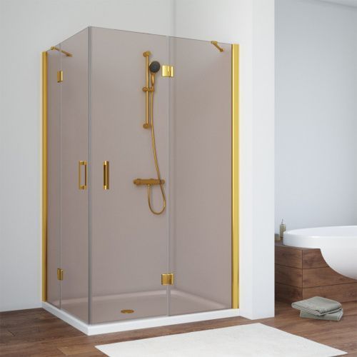 Душевой уголок Vegas-Glass AFA-F TUR+NOVO AFA-F TUR NOVO h1890 90*80 09 05 R 90х80 стекло тонированное профиль золото без поддона