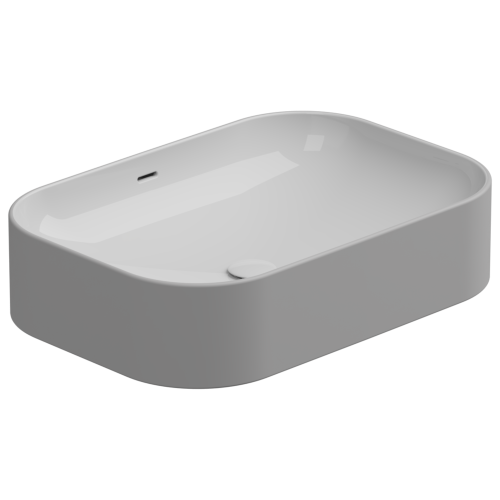 Раковина GSG Ceramic Design Easy 60см EALAVTP60BI000/033 накладная цвет белый/серый