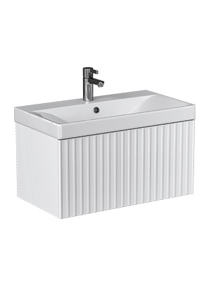 Тумба под раковину Velvex COMPO tp.COM.9696.70.1Y белый глянец 69х39х34 подвесная цвет белый