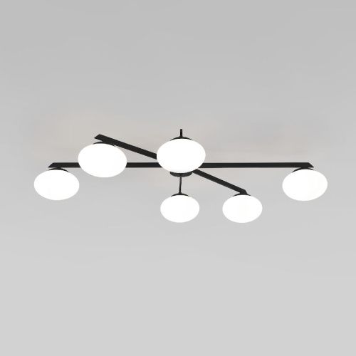 Люстра потолочная Eurosvet Opaline (Опалине) 70220/6 черный Smart
