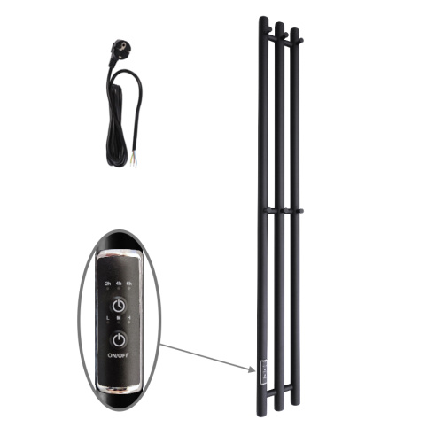 Полотенцесушитель Маргроид Inaro Inaro-12012-1049-9005L 15х120 электрический черный матовый