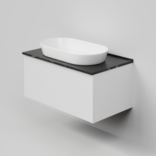 Тумба со столешницей La Fenice TERRA NFNC-01-TER-B-80-3-GB 81х36х47 подвесная цвет белый