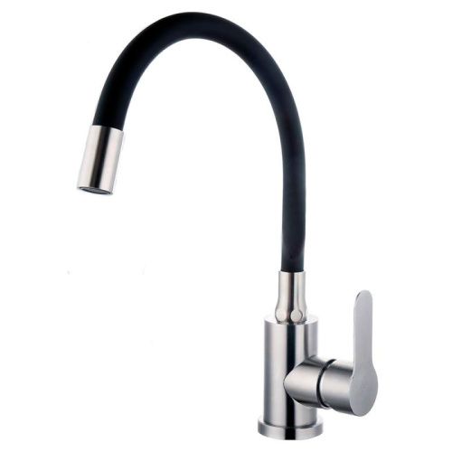 Смеситель для кухни Fashun A54101-7 на мойку сатин/черный