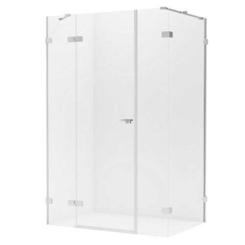 Душевой уголок New Trendy EVENTA Chrome EXK-4563 150х90 стекло прозрачное профиль хром без поддона