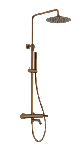 Душевая стойка AltroBagno Unione AltroBagnoUnione030211BC настенная цвет медь матовая Душевая стойка AltroBagno Unione AltroBagnoUnione030211BC настенная цвет медь матовая