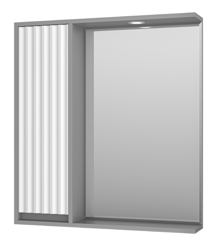 Зеркало-шкаф Brevita Balaton BAL-04075-01-01Л 73х14х80 подвесной цвет белый/серый Зеркало-шкаф Brevita Balaton BAL-04075-01-01Л 73х14х80 подвесной цвет белый/серый