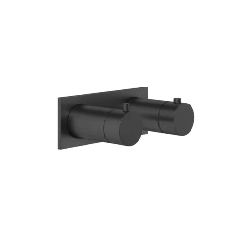 Смеситель для душа Gessi Ingranaggio 63334#299 встраиваемый в стену черный с термостатом (внешняя часть)
