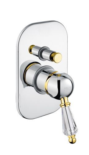 Смеситель для ванны и душа Fiore 82CO5134 встраиваемый в стену хром/золото