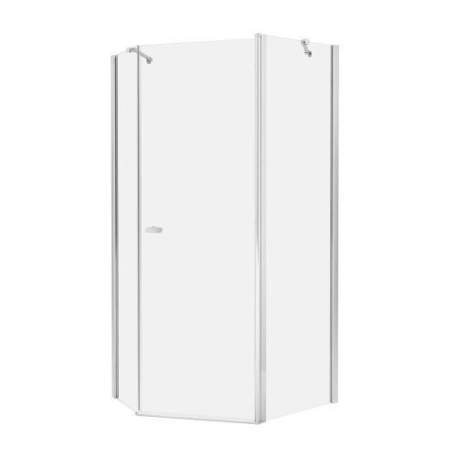 Душевой уголок New Trendy NEW SOLEO Chrome K-0608 100х80 стекло прозрачное профиль хром без поддона