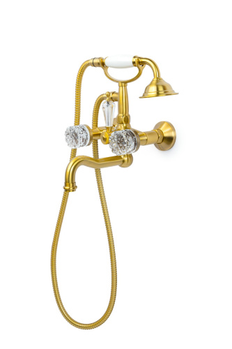 Смеситель Boheme Crystal 313-CRST настенный бронза