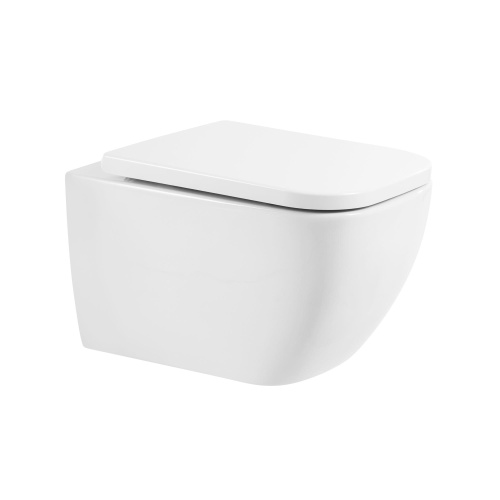 Унитаз подвесной BelBagno ALPINA BB10100CHR/SC белый с сиденьем микролифт безободковый каскадный смыв