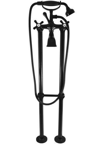 Смеситель RavSlezak MORAVA RETRO MK150.5/2CMAT напольный черный матовый