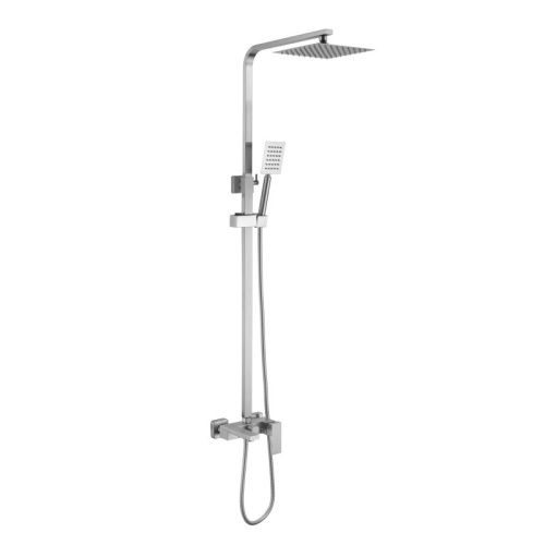 Душевая стойка Haiba HB24803-2 настенная цвет сталь