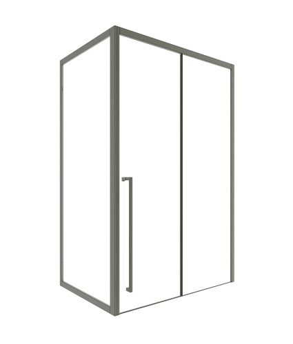 Душевой уголок Timo T51L+T61 150х100 стекло прозрачное профиль никель без поддона