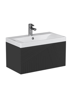 Тумба под раковину Velvex EDGE tp.EDG.9696.70.1Y графит 69х39х34 подвесная цвет графит