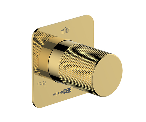 Переключатель на 3 выхода WasserKRAFT Ems 7600 A304 встраиваемый золото