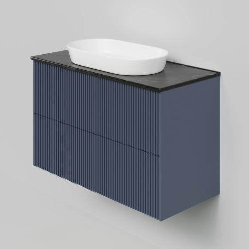 Тумба со столешницей La Fenice TERRA TWIN NFNC-01-TER-BG-100-2-3-GB 102х62х47 подвесная цвет синий