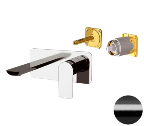 Смеситель для раковины Remer Infinity I15LKBCFP встраиваемый в стену черный брашированный хром