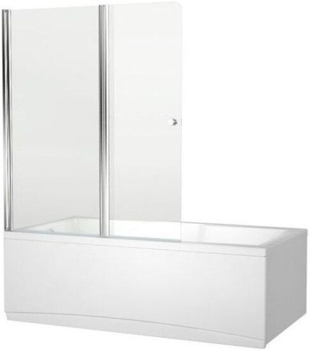 Душевая шторка на ванну Aquanet Alfa NF6222-pivot 120х140 стекло прозрачное профиль хром глянцевый
