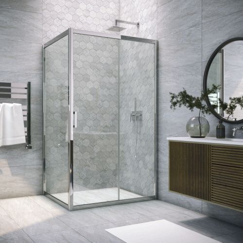 Душевой уголок Vegas-Glass ZP+ZPV TUR+NOVO ZP+ZPV TUR NOVO 100*70 08 01 100х70 стекло прозрачное профиль хром без поддона