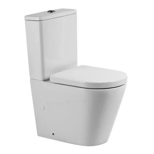 Унитаз напольный с бачком BelBagno FLAY-R BB2149CP-TOR/BB2149T/BB865SC белый с сиденьем микролифт безободковый смыв торнадо