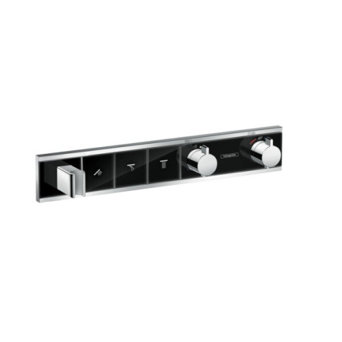 Смеситель Hansgrohe RainSelect 15356600 настенный встраиваемый хром/черный с термостатом