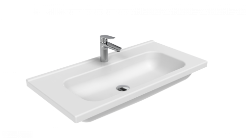 Раковина из сантехнического фарфора Creavit ideal ID090-00CB00E-0000 90х45 накладная цвет белый