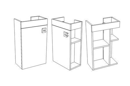 Тумба под раковину Corozo Комо SD-00000317 39х22х66 подвесная цвет белый - фото 4