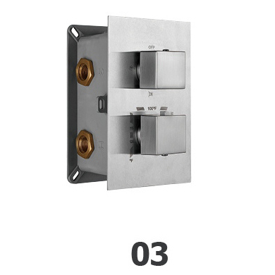 Смеситель для душа RGW Shower Panels (Шоувер панелс) 21140542-31 встраиваемый в стену хром с термостатом - фото 2