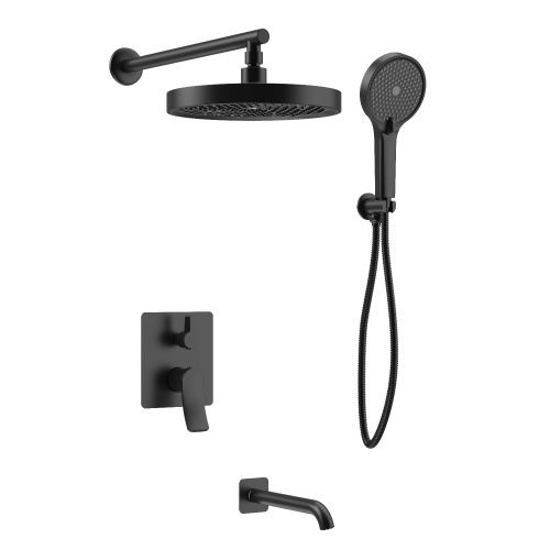 Душевая система Haiba HB80553-7 встраиваемая в стену цвет черный