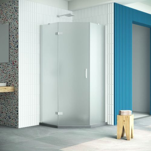 Душевой уголок Vegas-Glass AFA-Pen Retta AFA-Pen Retta 90 01 10 L 90х90 стекло матовое профиль белый без поддона
