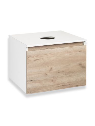 Тумба под раковину Runo БАРИ 00-00001374 60х50 подвесная цвет коричневый