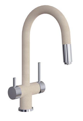 Смеситель для кухни Florentina Маэстро 337.03Н.2123.104 на раковину бежевый