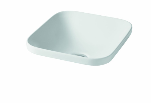 Раковина керамическая Hidra Gio G143/026 43х37 встраиваемая цвет черный матовый без отверстий под смеситель