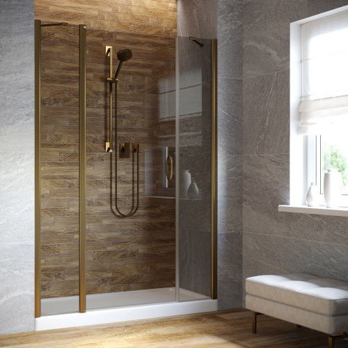 Душевая дверь Vegas-Glass EP-2F LUX EP-2F LUX 170 05 07 L 170х200 стекло тонированное профиль бронза