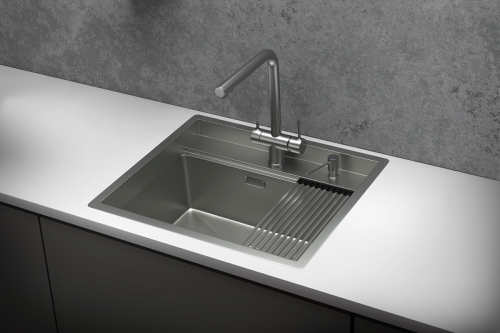 Кухонная мойка Granula Kitchen Space 6051, СТАЛЬ МАТОВАЯ 60x51 цвет сталь матовая