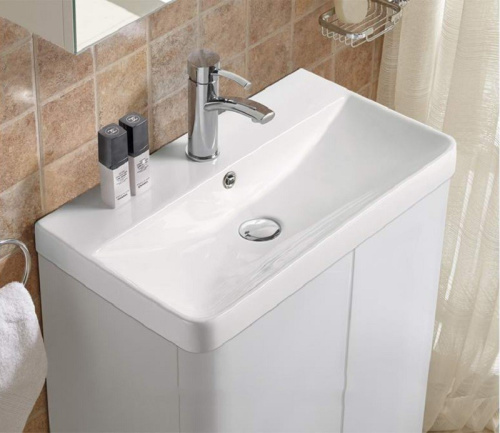 Раковина CeramaLux 60 см 9595-60 встраиваемая цвет белый