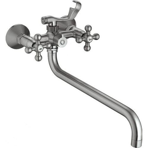 Смеситель для ванны и душа Haiba HB19-5 HB2619-5 настенный сатин