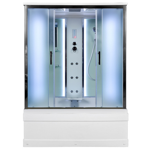 Душевая кабина AvaCan EM4515LED+GM 150х85 прямоугольная