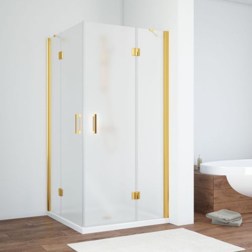 Душевой уголок Vegas-Glass AFA TUR+NOVO AFA TUR NOVO h1890 80 09 10 80х80 стекло матовое профиль золото без поддона