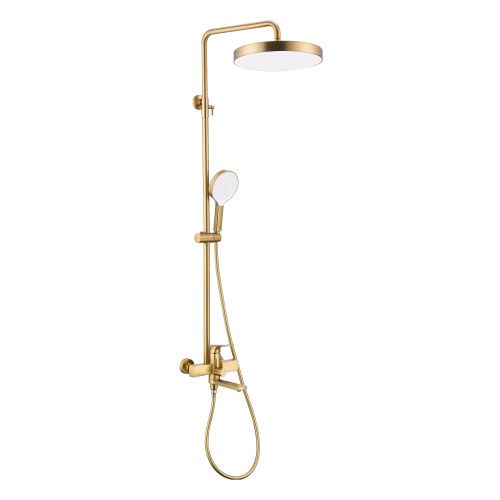 Душевая стойка Raglo R07.24.03 настенная цвет сатин золотой