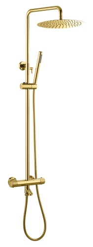 Душевая стойка Boheme Uno 468-T-G настенная цвет золото с термостатом