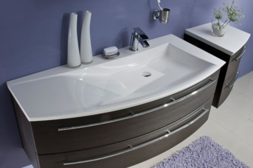 Тумба под раковину Puris Crescendo WUA361209L(755/155) 120х54х48 подвесная цвет черный