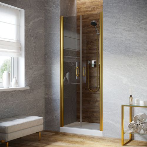 Душевая дверь Vegas-Glass E2P LUX E2P LUX 90 9 7 90х200 стекло тонированное профиль золото глянцевое