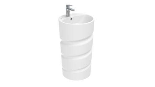 Раковина Creavit Spiral 48 см CL084-00CB00E-0000 напольная цвет белый
