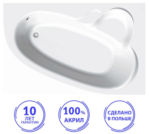 Ванна акриловая C-Bath CBA00104R 170х110 угловая асимметричная