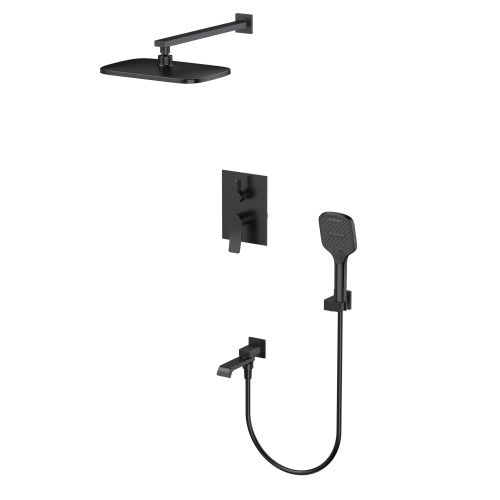 Душевая система Splenka S31.27.06 встраиваемая в стену цвет черный