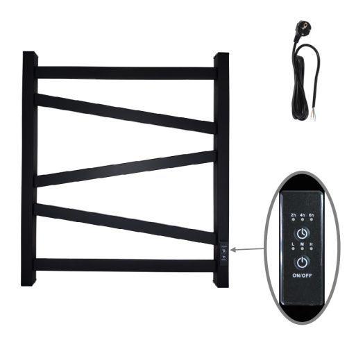 Полотенцесушитель Маргроид Зигзаг профильный Зигзаг-6050-1081-9005R 53х60 электрический черный матовый