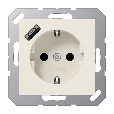 Розетка 2K+З USB Typ A Jung A500 A1520-18A